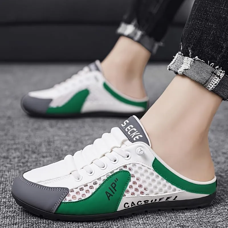 Men's Breathable Non-Slip Slip-On Shoes | Summer Color Block Casual Sneakers for Outdoor Walking, Camping & Everyday Adventures