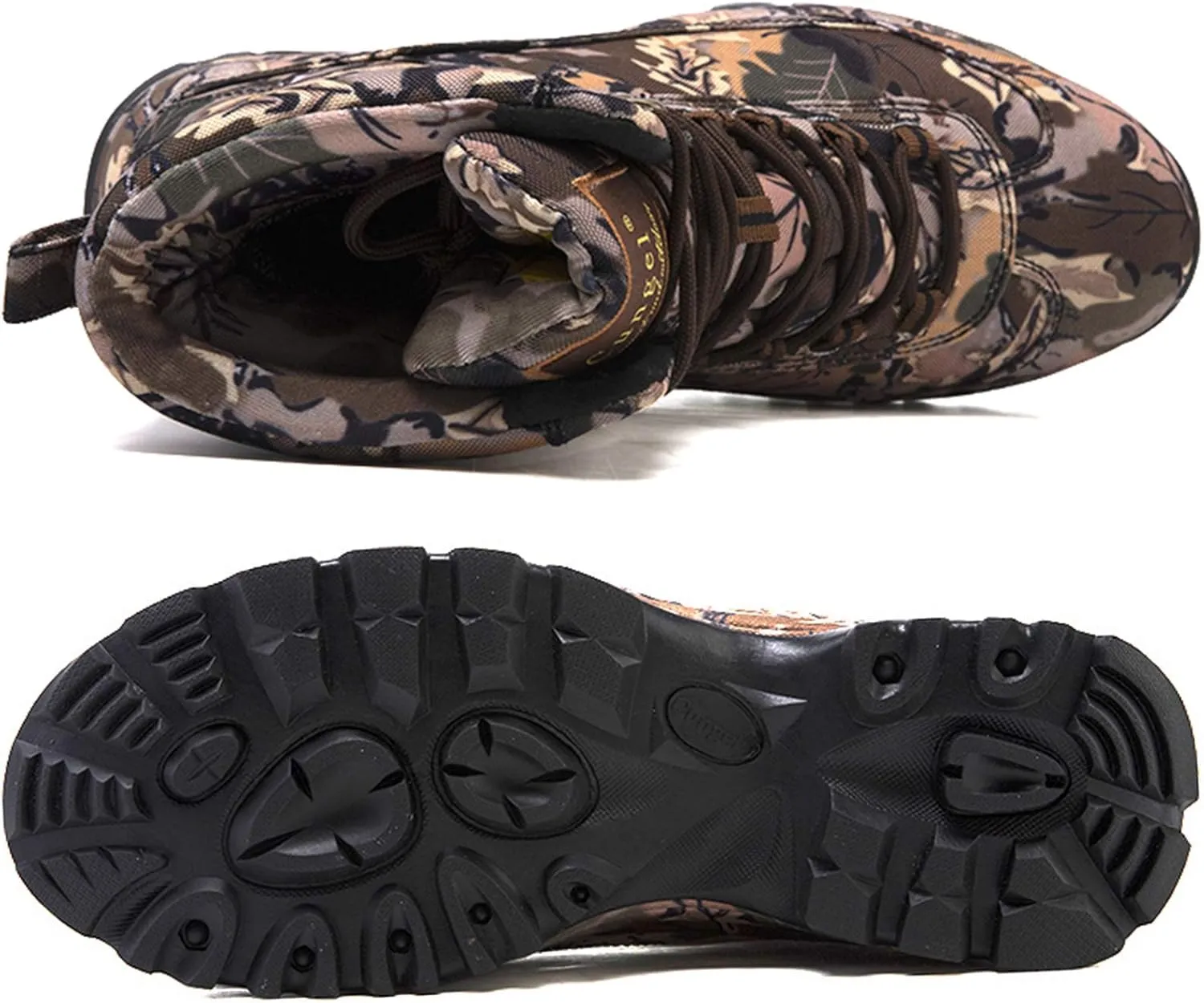 Men's Camo Hunting-Boot Waterproof Hiking Boots Anti-Slip Lightweight Breathable Durable Outdoor Shoes High-Cut Fishing Climbing Working Trekking