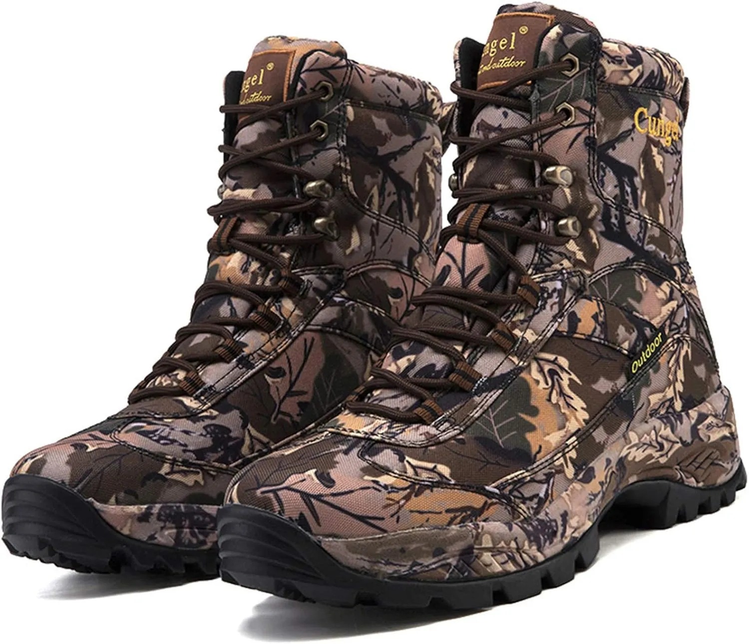 Men's Camo Hunting-Boot Waterproof Hiking Boots Anti-Slip Lightweight Breathable Durable Outdoor Shoes High-Cut Fishing Climbing Working Trekking