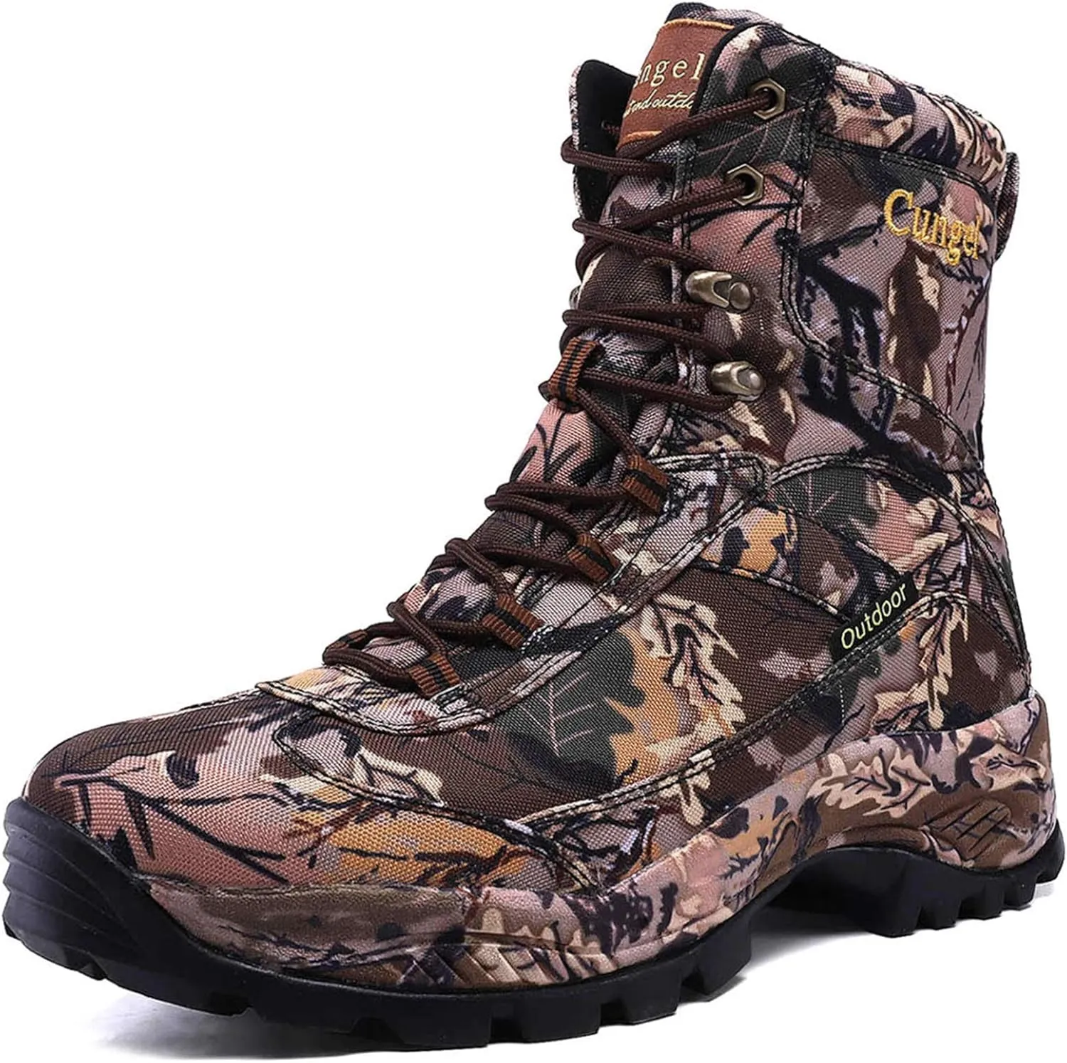 Men's Camo Hunting-Boot Waterproof Hiking Boots Anti-Slip Lightweight Breathable Durable Outdoor Shoes High-Cut Fishing Climbing Working Trekking