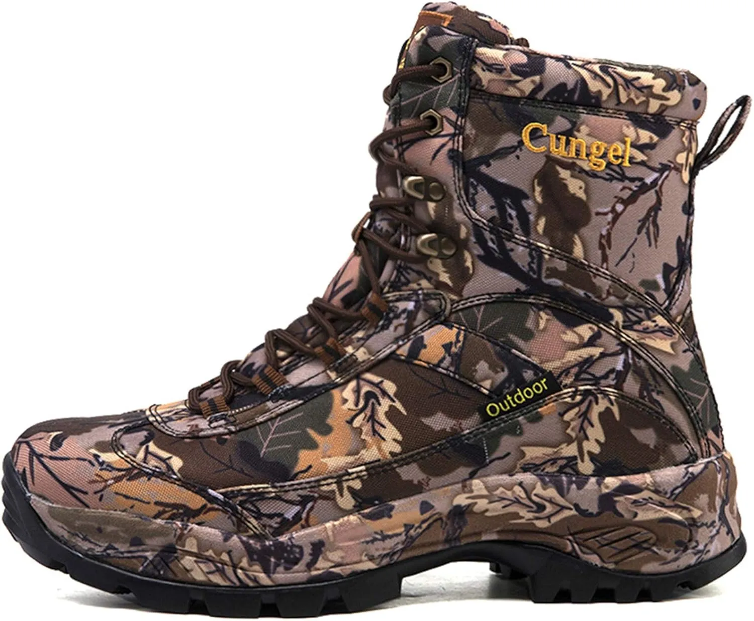 Men's Camo Hunting-Boot Waterproof Hiking Boots Anti-Slip Lightweight Breathable Durable Outdoor Shoes High-Cut Fishing Climbing Working Trekking