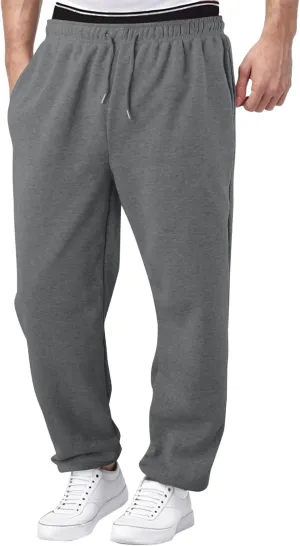 Men's Cargo Combat Pants Casual Cotton Stretchy Linen Pant Classic Sweatpants Joggers Sports Jogging Bottoms