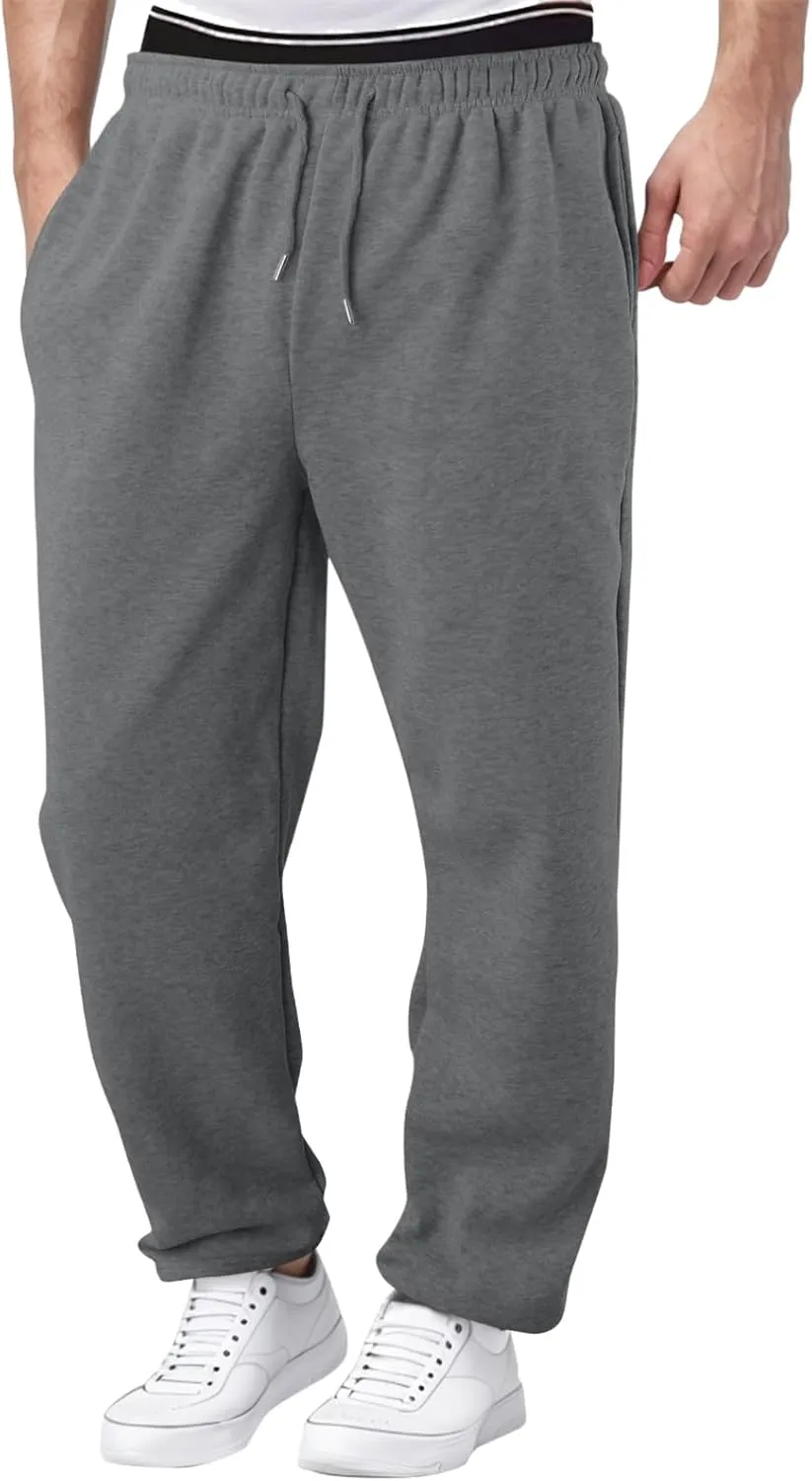 Men's Cargo Combat Pants Casual Cotton Stretchy Linen Pant Classic Sweatpants Joggers Sports Jogging Bottoms