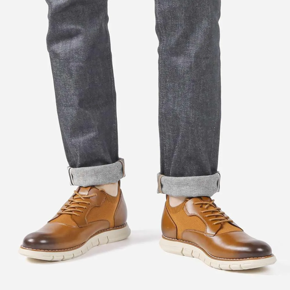 Men's Casual Dress Oxfords Shoes Fashion Business Shoes Wide Feet Lace-up Shoes for Business Office Wedding