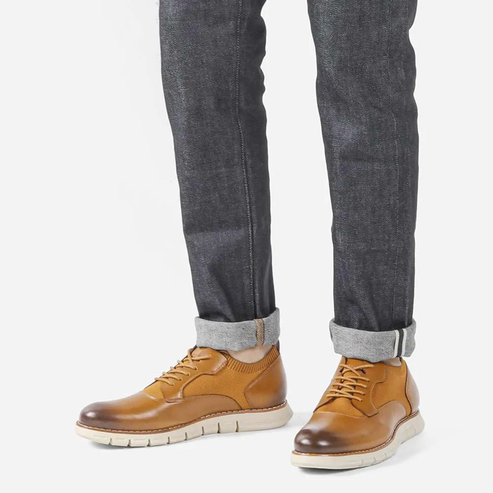 Men's Casual Dress Oxfords Shoes Fashion Business Shoes Wide Feet Lace-up Shoes for Business Office Wedding