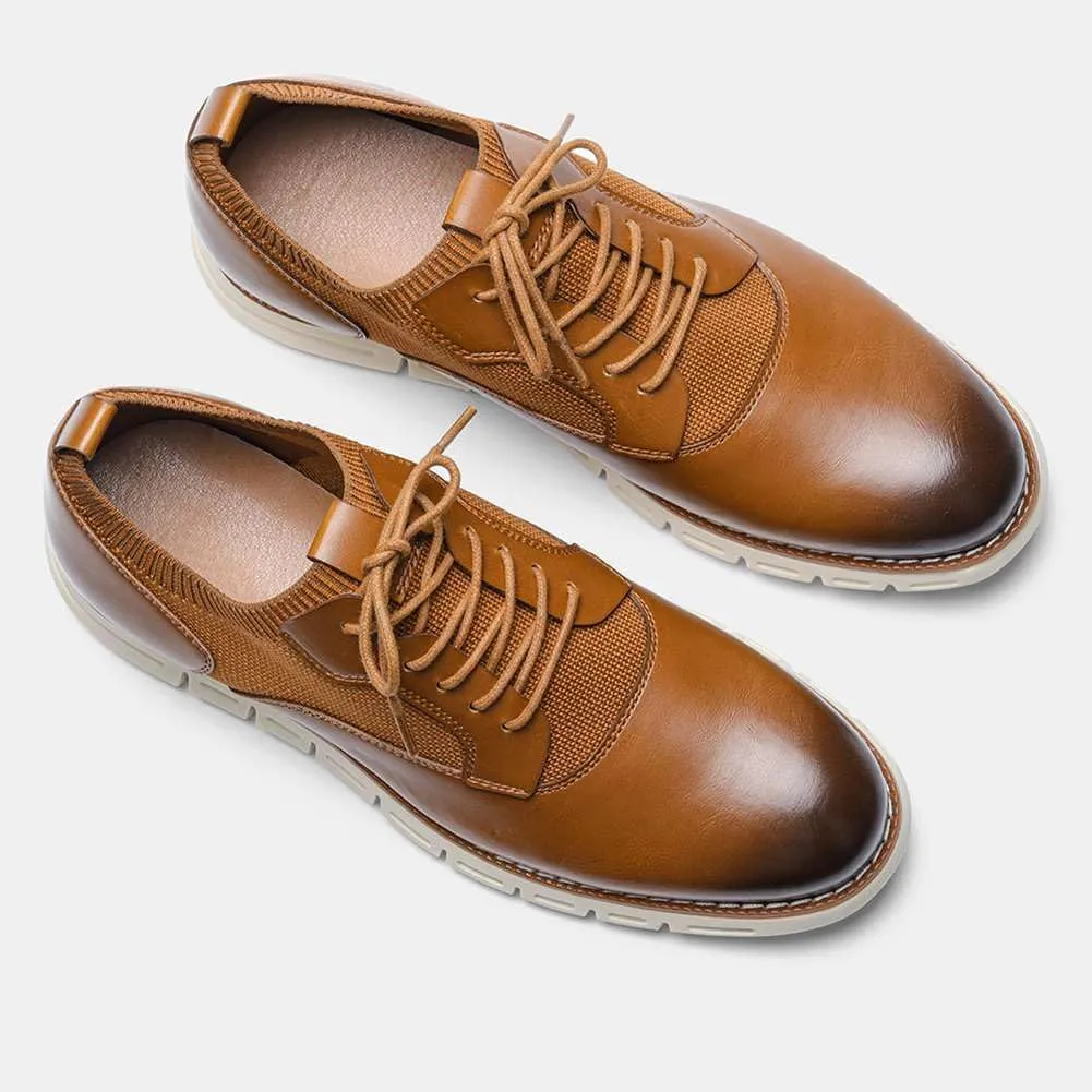 Men's Casual Dress Oxfords Shoes Fashion Business Shoes Wide Feet Lace-up Shoes for Business Office Wedding