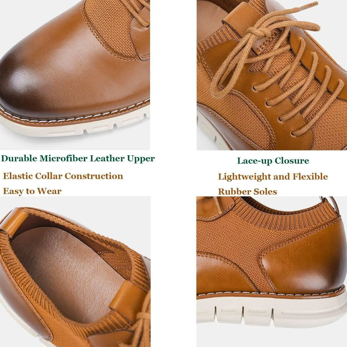 Men's Casual Dress Oxfords Shoes Fashion Business Shoes Wide Feet Lace-up Shoes for Business Office Wedding