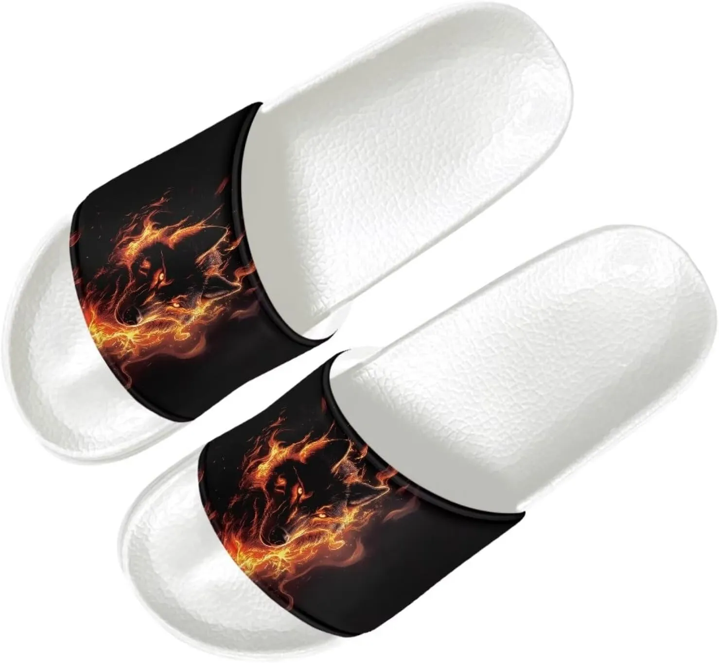 Men's Casual Sandal Slippers Outdoor Indoor Slide for Men White Sole for Beach Pool Shower
