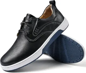 Men's Casual Shoes Fashion Dress Sneakers Zapatos Casuales para Hombre Comfortable Oxford Shoes for Men Lace-up Flat Business Casual Leather Shoes