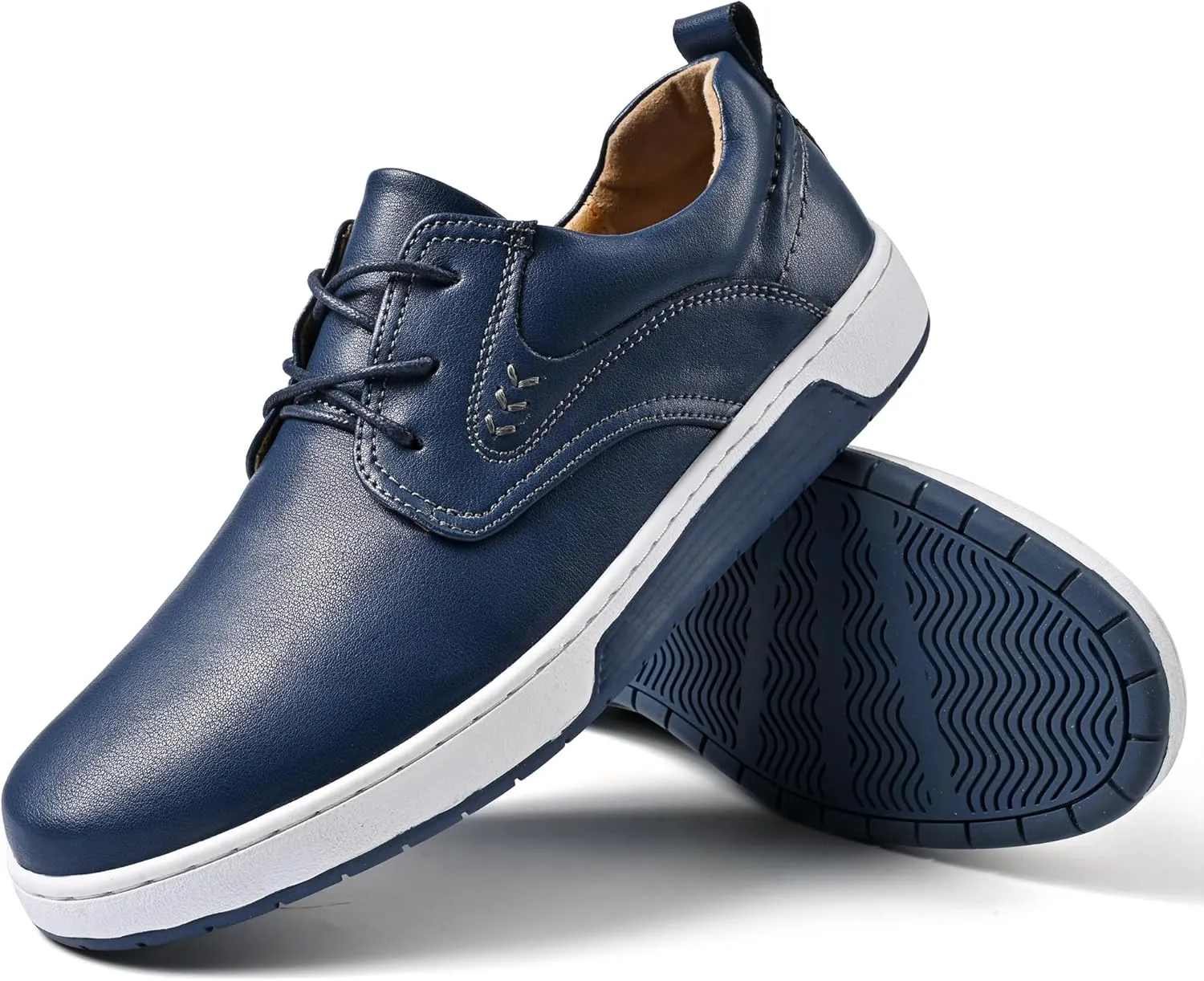 Men's Casual Shoes Fashion Dress Sneakers Zapatos Casuales para Hombre Comfortable Oxford Shoes for Men Lace-up Flat Business Casual Leather Shoes