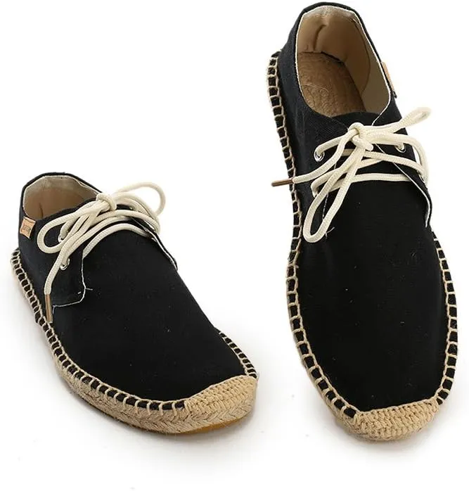 Men's Classic Lace Up Canvas Espadrilles