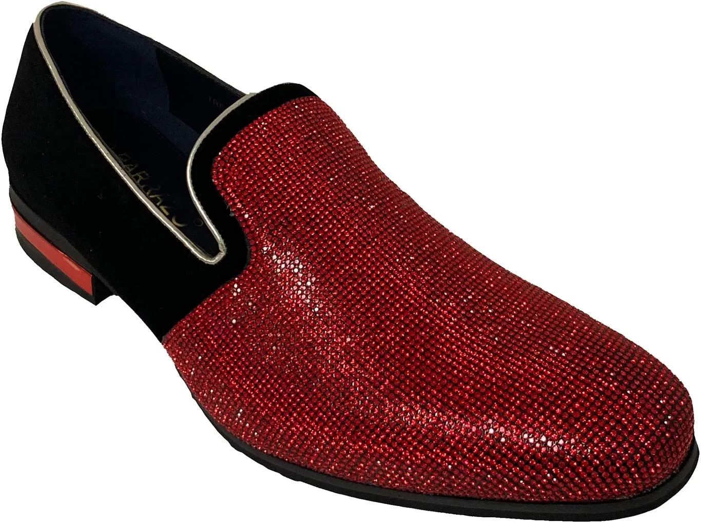 Men's Dress Shoes Glitter Loafers Rhinestone Stage Tuxedo Fashion Slip On Formal Party