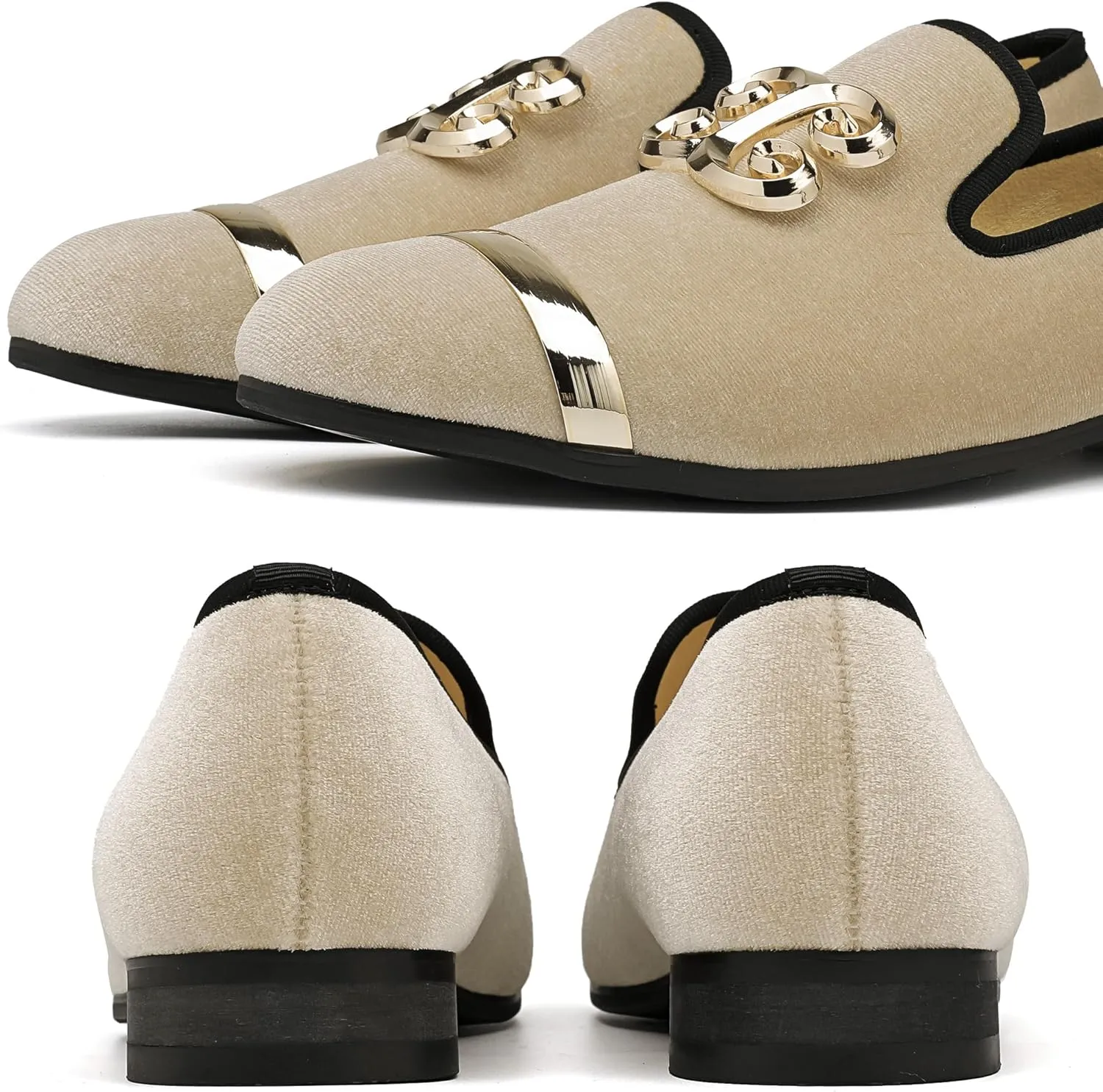 Men's Fashion Formal Velvet Loafers and Wedding Dress Shoes for Men, Penny Slip-On Smoking Luxury Men Casual Shoes