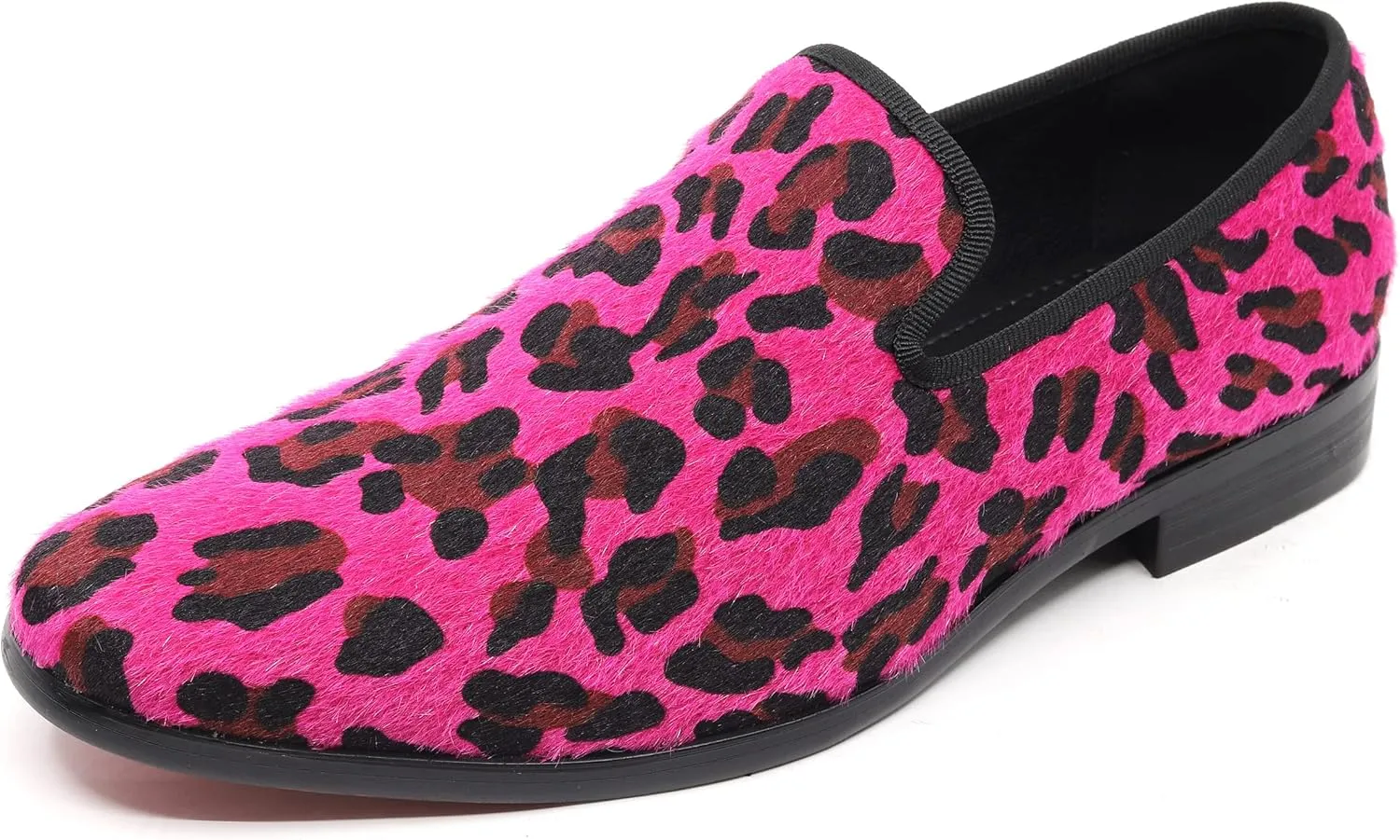 Men's Fashion Leopard Print Smoking Dress Loafers Slip On Shoes SM-03