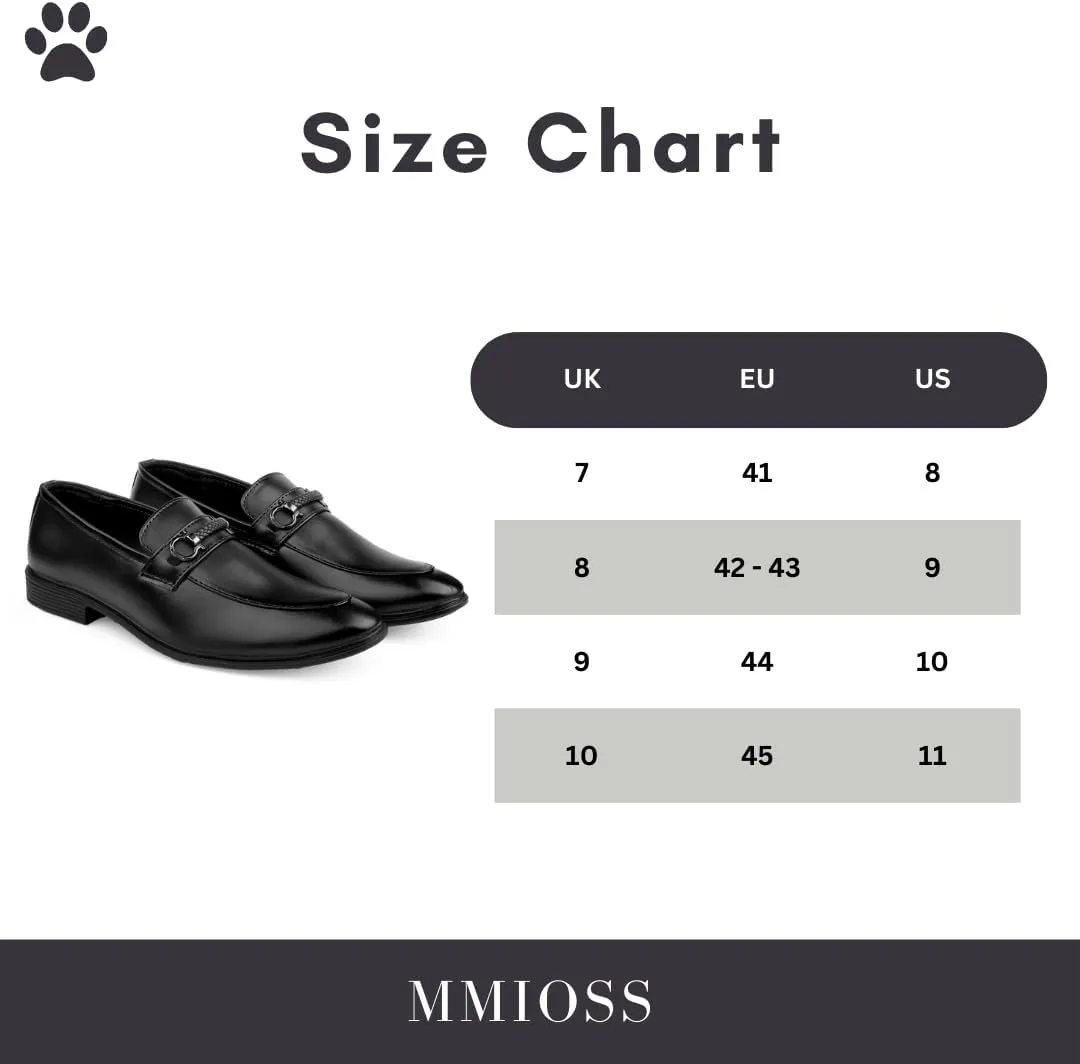 Men's Formal Dress Loafers Slip On Casual Shoes Black/Brown