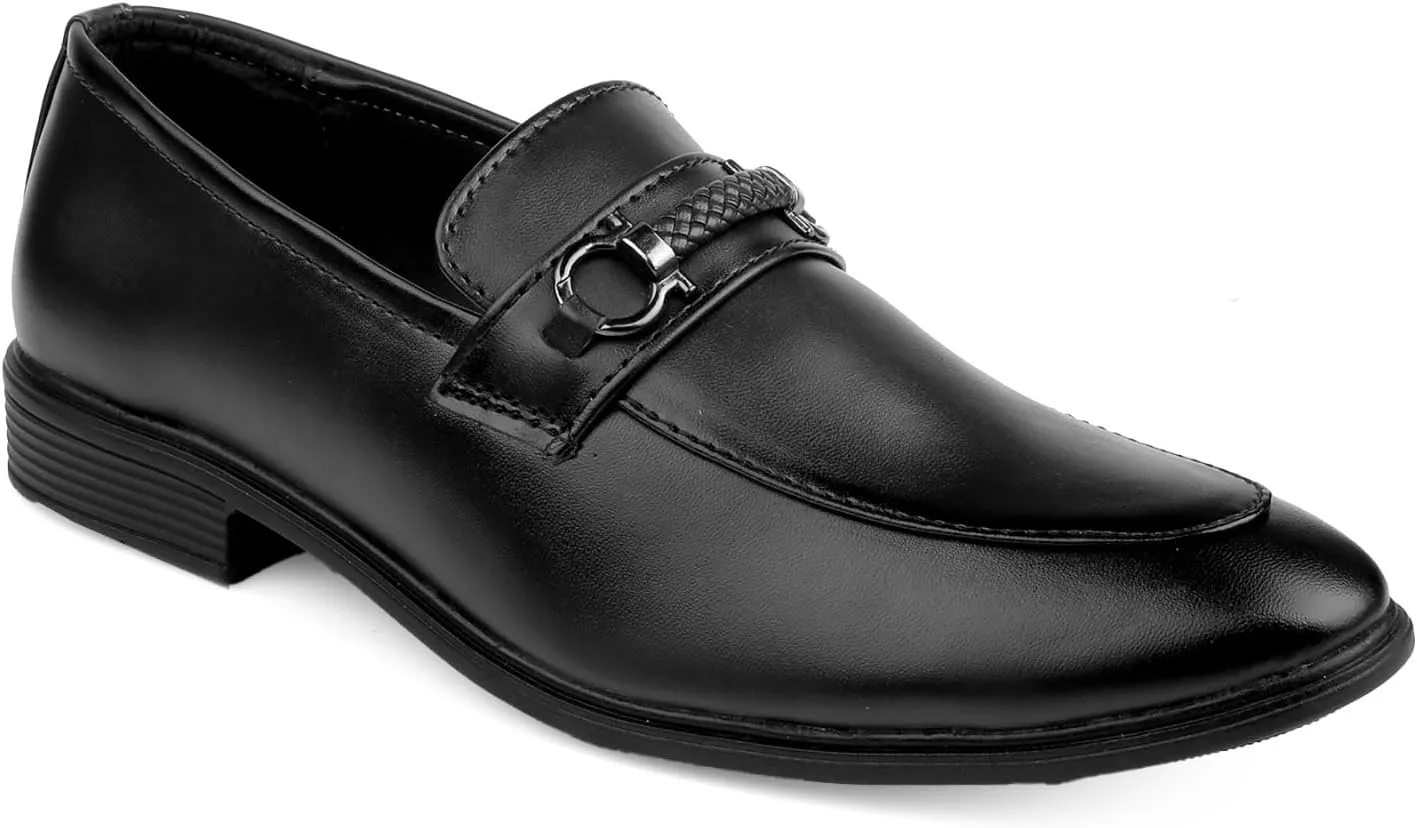 Men's Formal Dress Loafers Slip On Casual Shoes Black/Brown