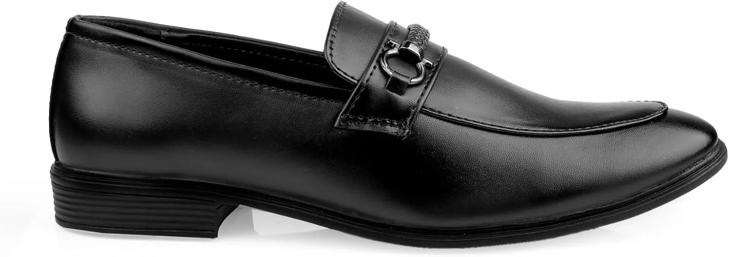 Men's Formal Dress Loafers Slip On Casual Shoes Black/Brown