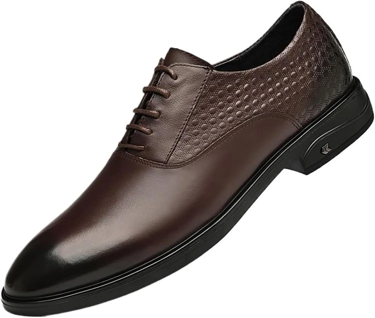 Men's Genuine Leather Dress Shoes Comfortable Slip On Loafers Classic Formal Business Shoes Wedding Party Classic Brogue Oxford