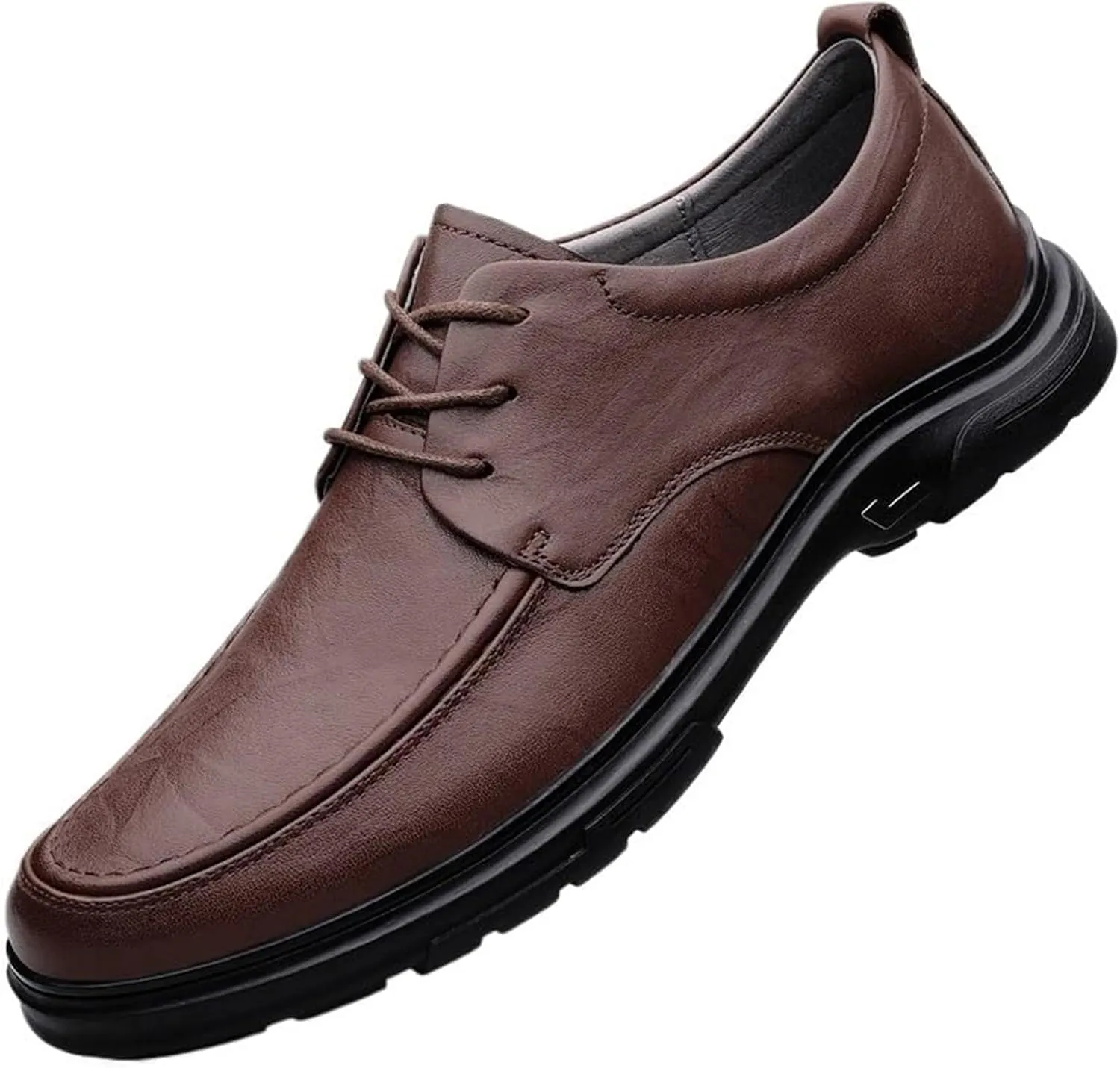 Men's Genuine Leather Dress Shoes Comfortable Slip On Monk Strap Loafers Classic Formal Business Shoes Wedding Business Elegant Rubber Sole