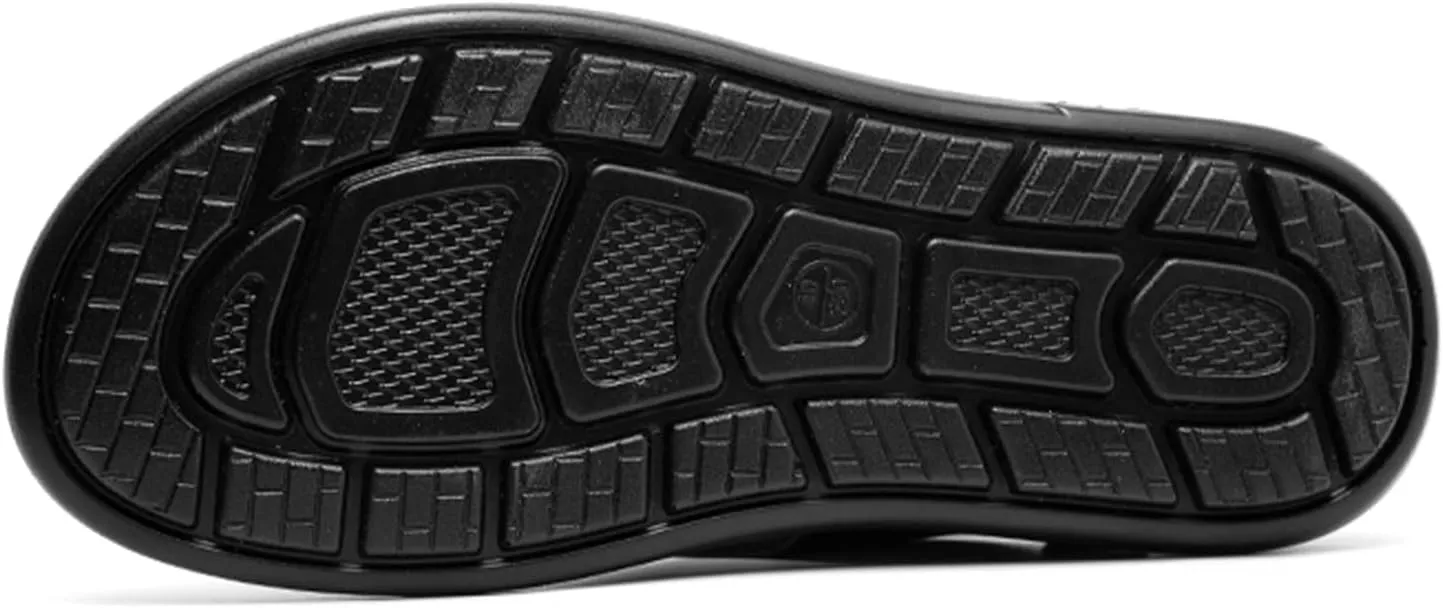 Men's Gladiator Sandals Black Leather Sandals Ankle Strap Design with Double Buckles Casual Non-slip Breathable High Top Outdoor Beach Shoes