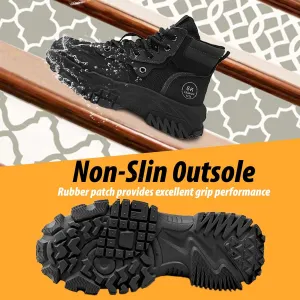 Men's High Top Fashion Sneakers Casual Athletic Walking Shoes Chunky Sneakers Breathable Non-Slip Hiking Boots for Men