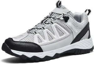 Men's Hiking Shoes Low-Top Trail Running Sneakers Breathable Mesh Travel Shoes Non-Slip Outdoor Trekking Boots