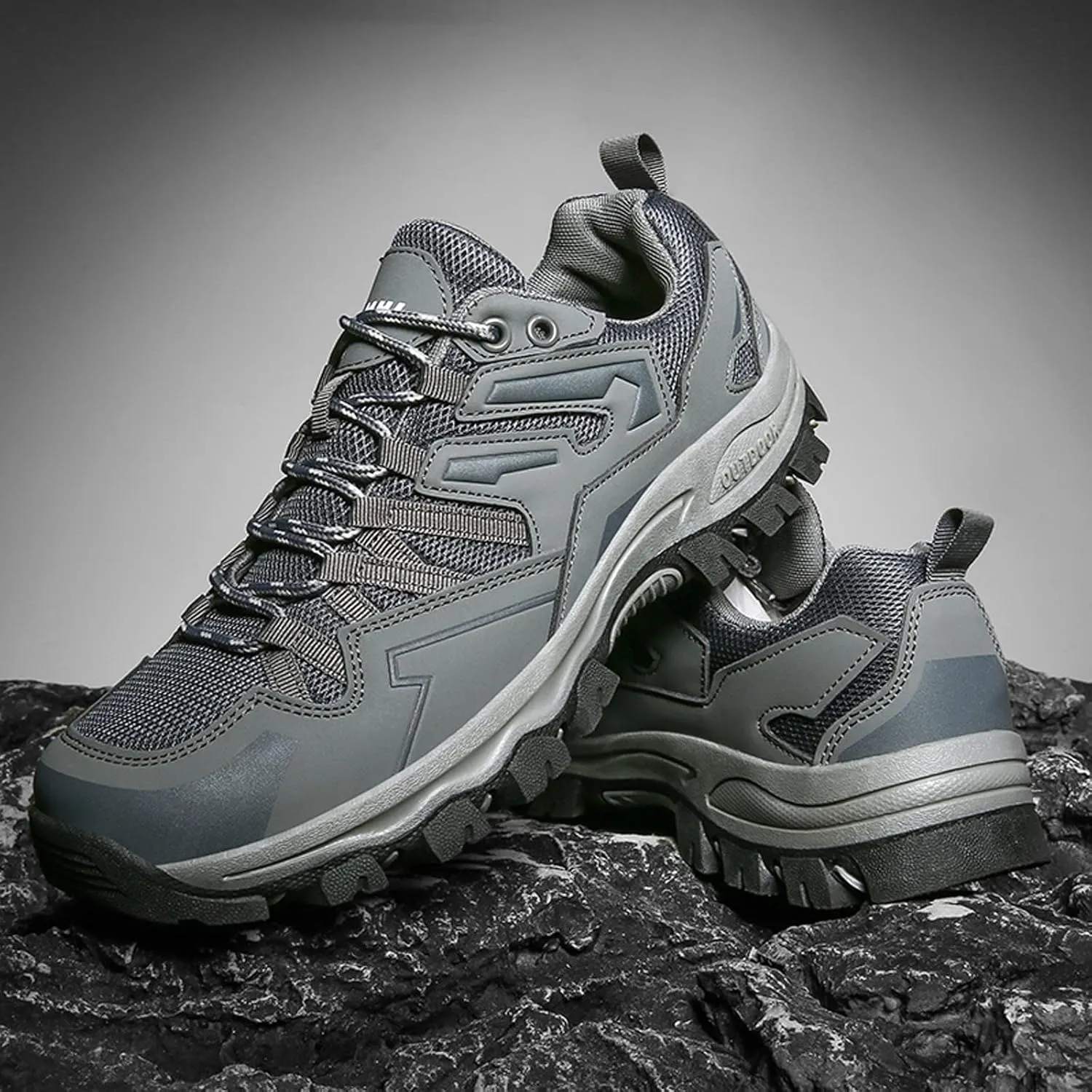 Men's Hiking Shoes Low-Top Walking Sneakers for Women Outdoor Lightweight Trail Shoes Anti-slip