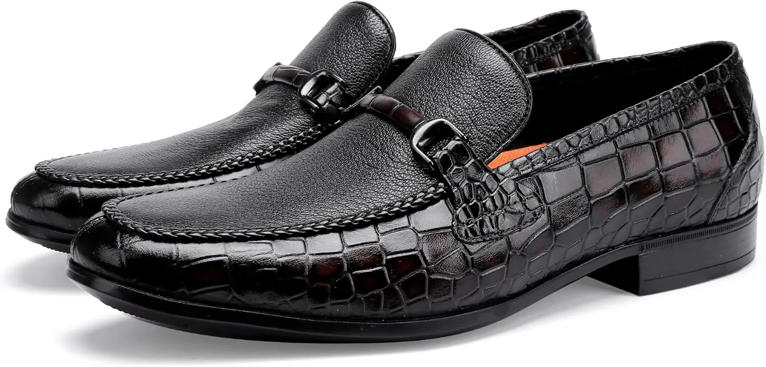 Men's leather Dress Shoes Classic Slip on Loafers Penny Loafers for Men