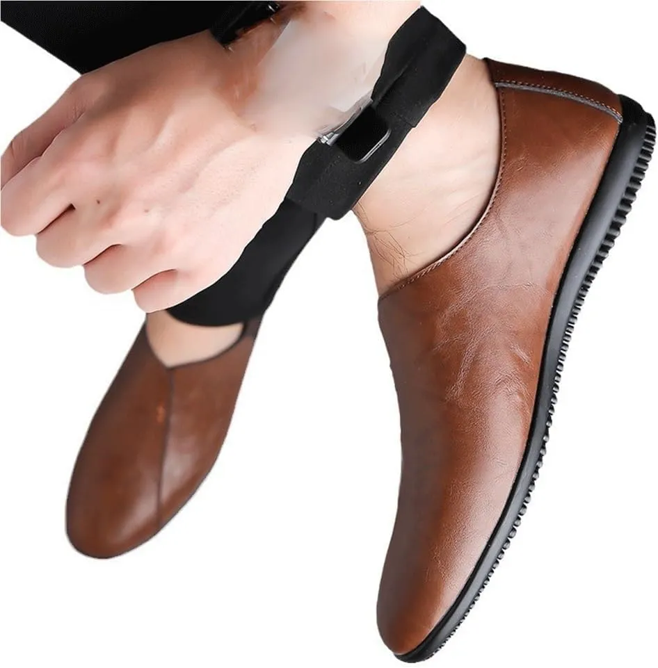 Mens Leather Slip On Loafers Dress Shoes Business Formal Oxfords Footwear