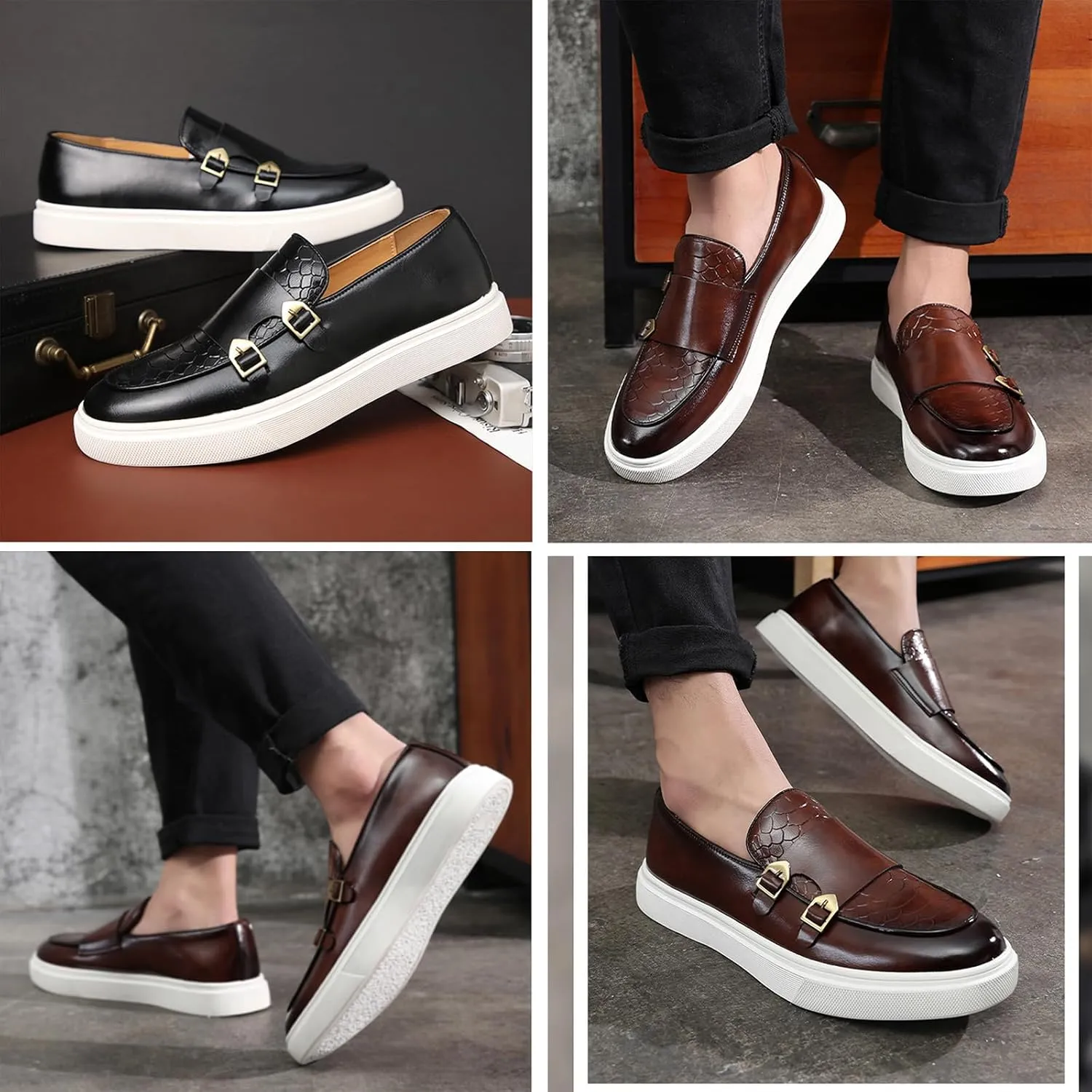 Men's Loafers & Slip-Ons Shoes Comfortable Lightweight Men's Casual Dress Shoes Classic Penny Loafers