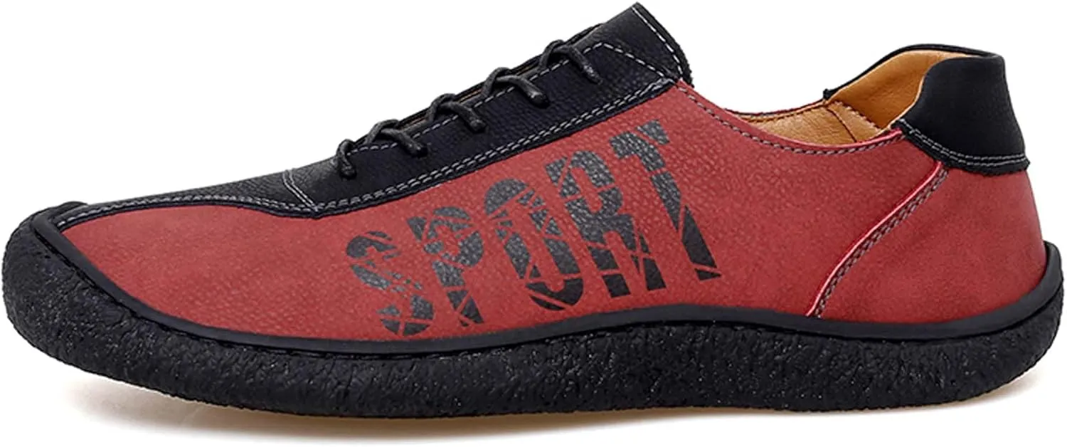 Men's Loafers Casual Walking Shoes Fashion Colorblocking Retro Business Office Formal Barefoot Wide Toe Outdoor Hiking Climbing Travel Driving Shoes