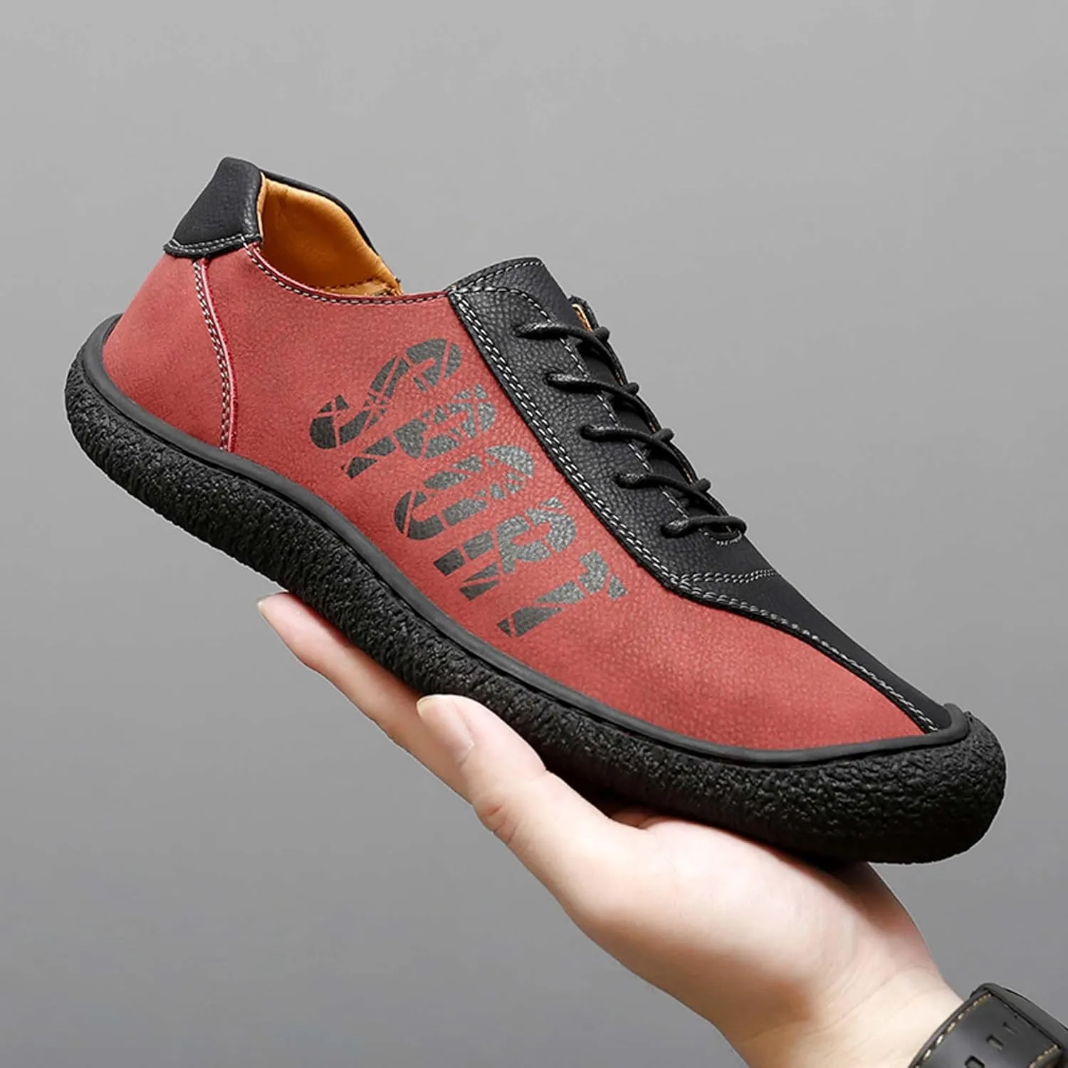 Men's Loafers Casual Walking Shoes Fashion Colorblocking Retro Business Office Formal Barefoot Wide Toe Outdoor Hiking Climbing Travel Driving Shoes