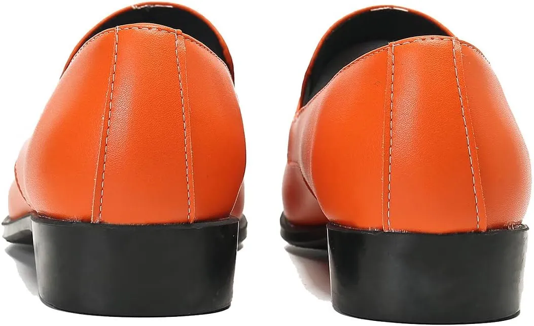 Men's Loafers Slip-Ons Dress Casual Business Penny Loafers Prom Wedding Tuxedo Business Smoking Summer Gold Chain Party Shoes for Boy