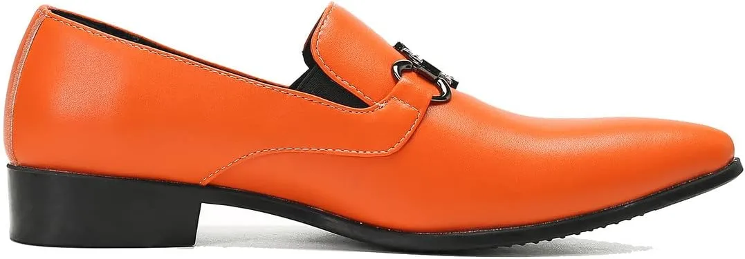 Men's Loafers Slip-Ons Dress Casual Business Penny Loafers Prom Wedding Tuxedo Business Smoking Summer Gold Chain Party Shoes for Boy