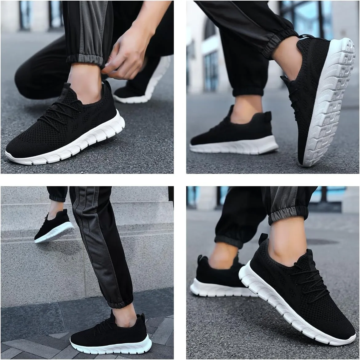 Men's Non-Slip Lightweight Running Shoes Comfortable Walking Shoe Mens Fashion Workout Gym Sneakers for Casual