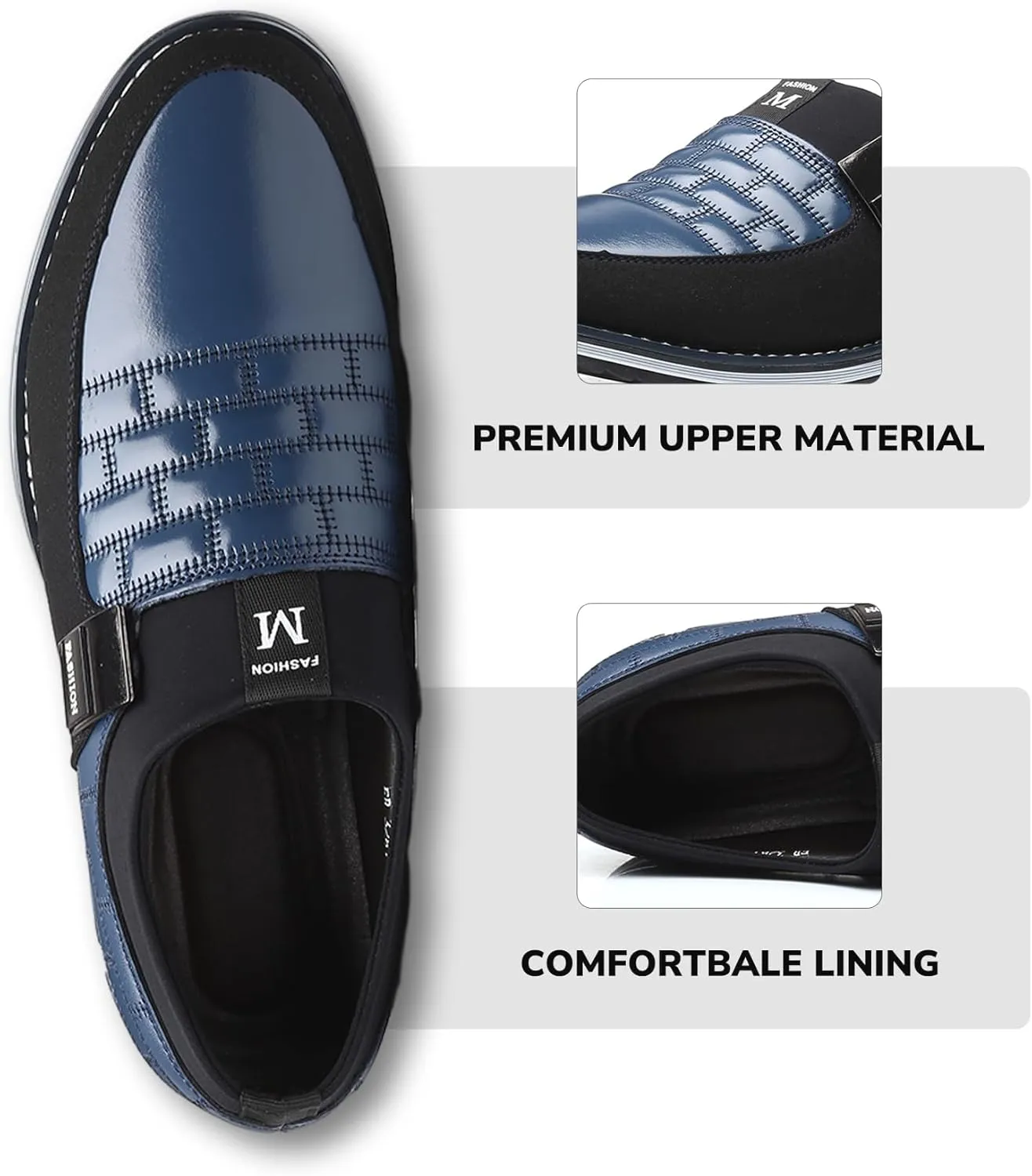 Men’s Oxford Derby Orthopedic Leather Shoes Formal Business Dress Sneakers Casual Walking Driving Slip-on Penny Loafers