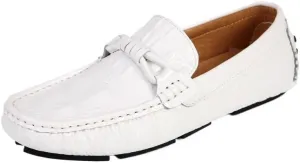 Men's Round Toe Crocodile Print Loafers - Lightweight, Comfortable Driving Shoes with Slip-Resistant Sole for Prom, Outdoor, and Casual Wear