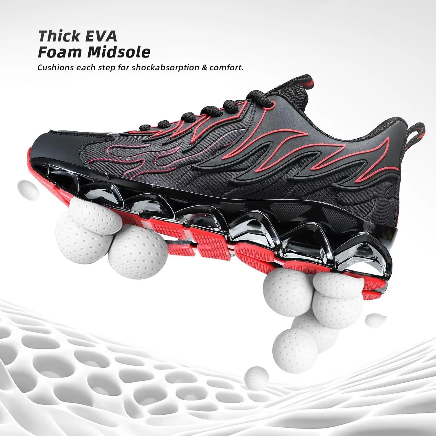Men's Running Shoes Breathable Mesh Trail Runners Fashion Blade Sneakers Non Slip Gym Sport Trainer Casual Athletic Walking Shoes