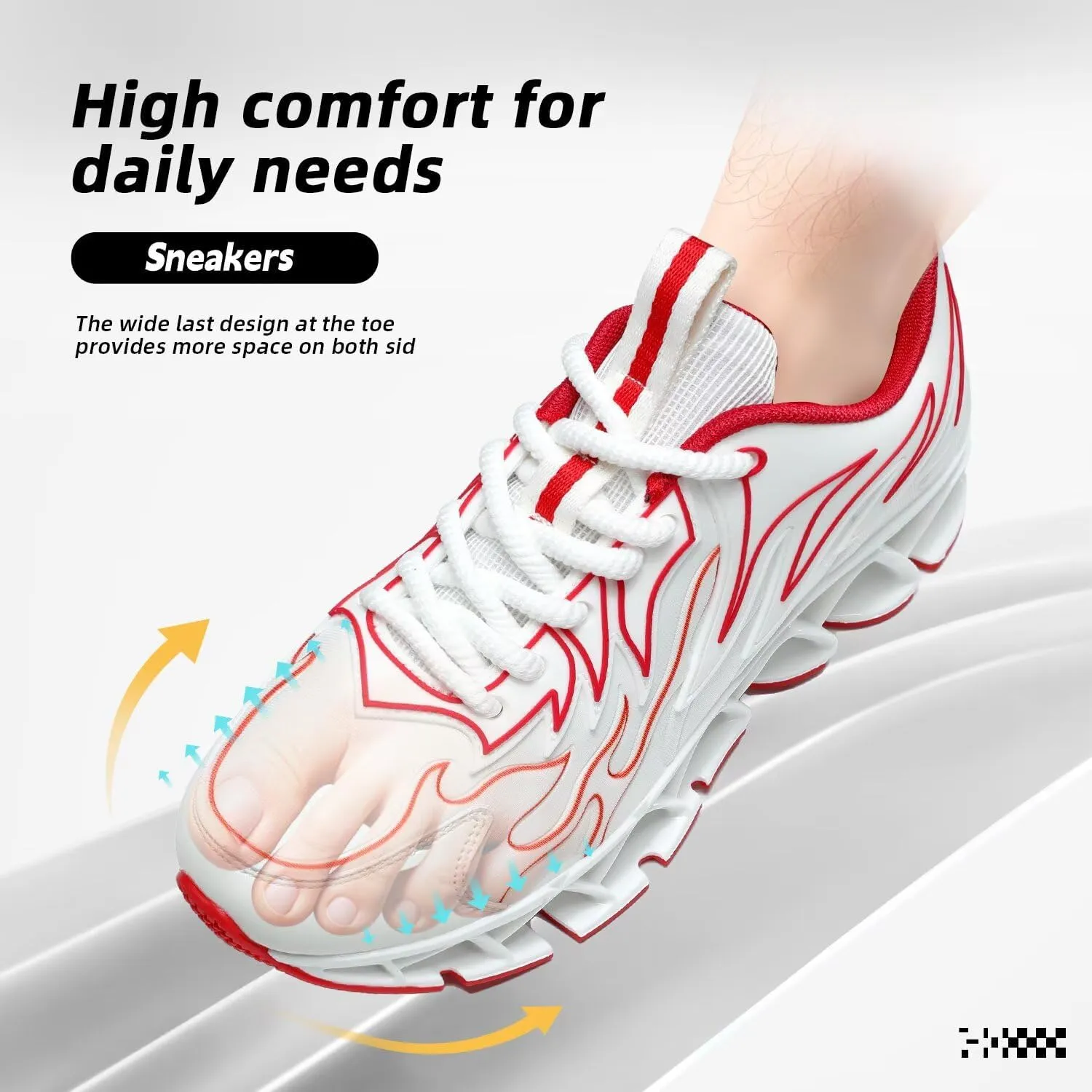 Men's Running Shoes Breathable Mesh Trail Runners Fashion Blade Sneakers Non Slip Gym Sport Trainer Casual Athletic Walking Shoes