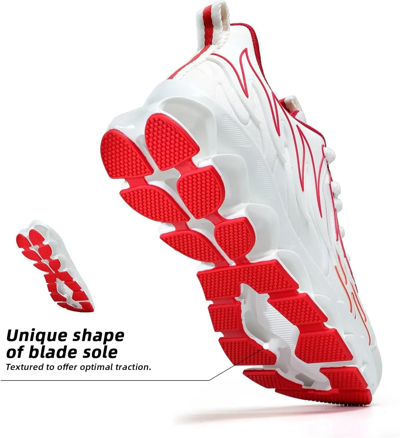 Men's Running Shoes Breathable Mesh Trail Runners Fashion Blade Sneakers Non Slip Gym Sport Trainer Casual Athletic Walking Shoes