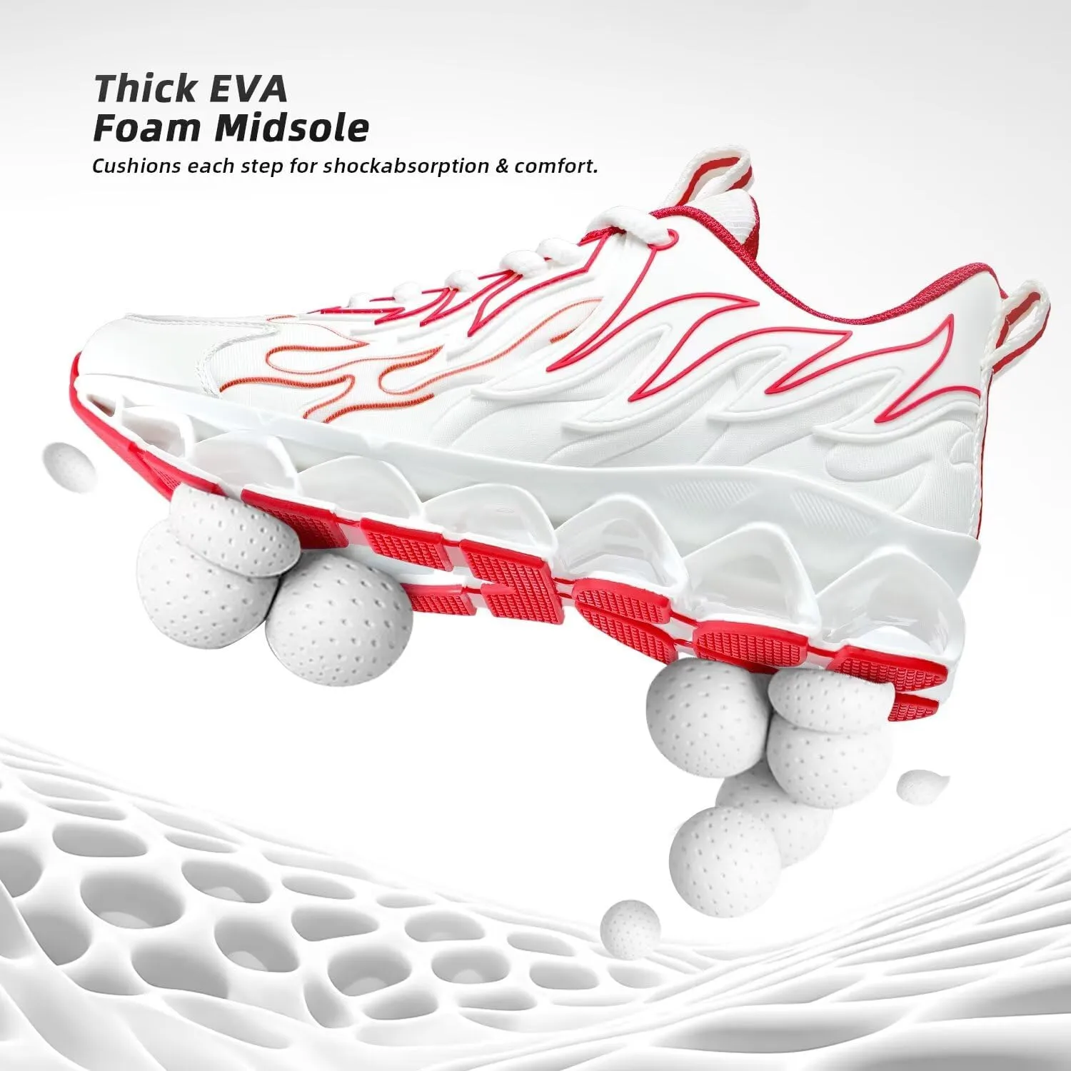 Men's Running Shoes Breathable Mesh Trail Runners Fashion Blade Sneakers Non Slip Gym Sport Trainer Casual Athletic Walking Shoes