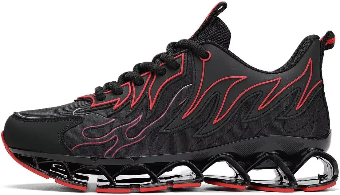 Men's Running Shoes Breathable Mesh Trail Runners Fashion Blade Sneakers Non Slip Gym Sport Trainer Casual Athletic Walking Shoes