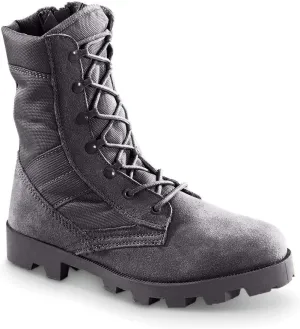 Men's Side Zip Jungle Boots, Black, 14D (Medium)