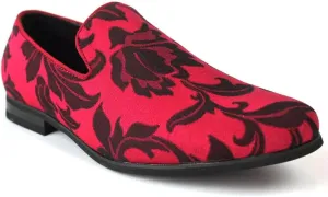 Men's Slip On Floral Tone Print Dress Shoes Loafers Tuxedo 1714