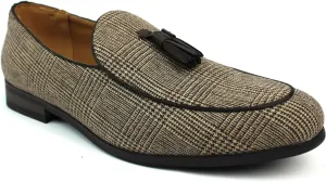 Men's Slip On Real Leather Loafer Tassel Dress Shoes