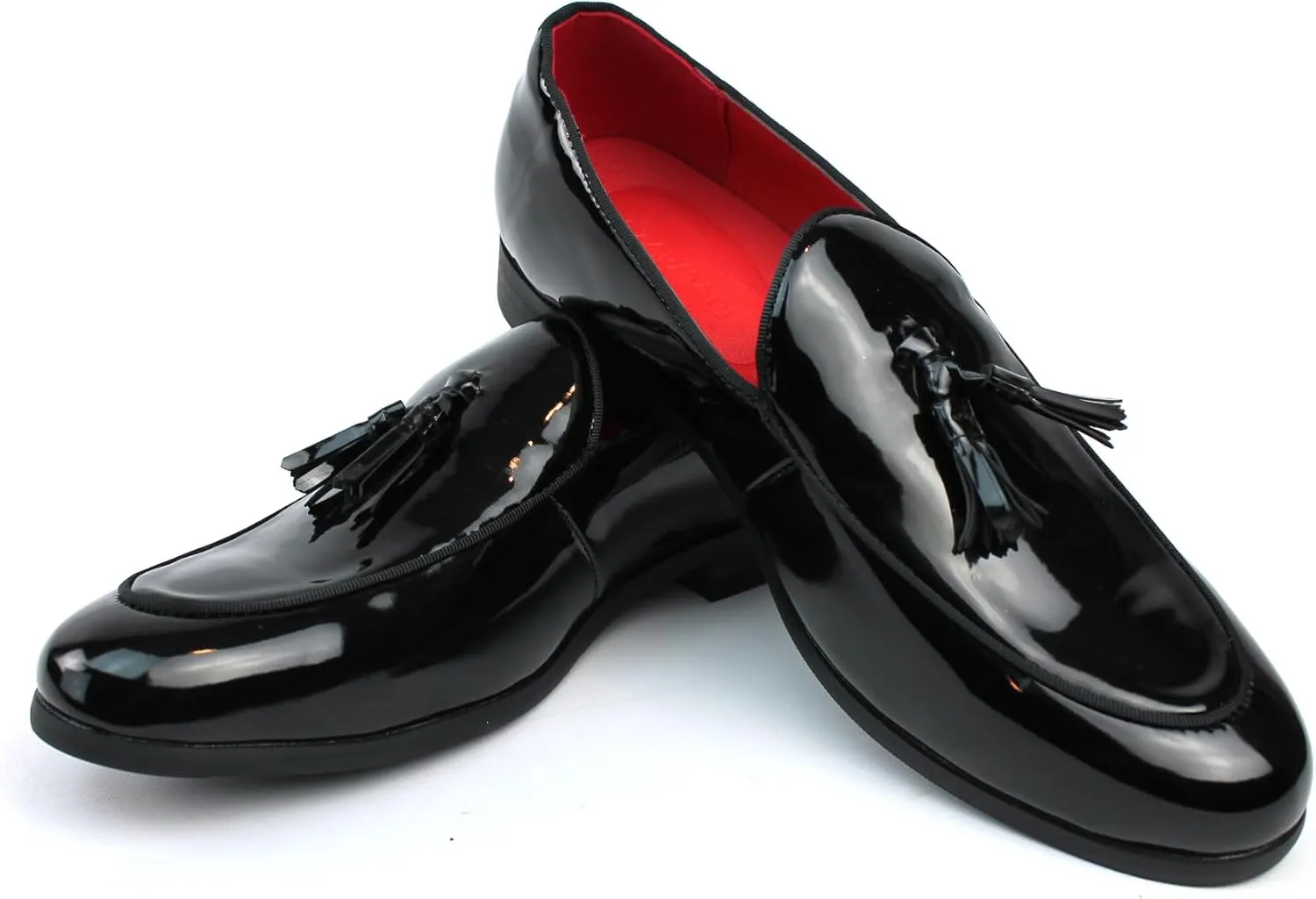 Men's Slip On Real Leather Loafer Tassel Dress Shoes
