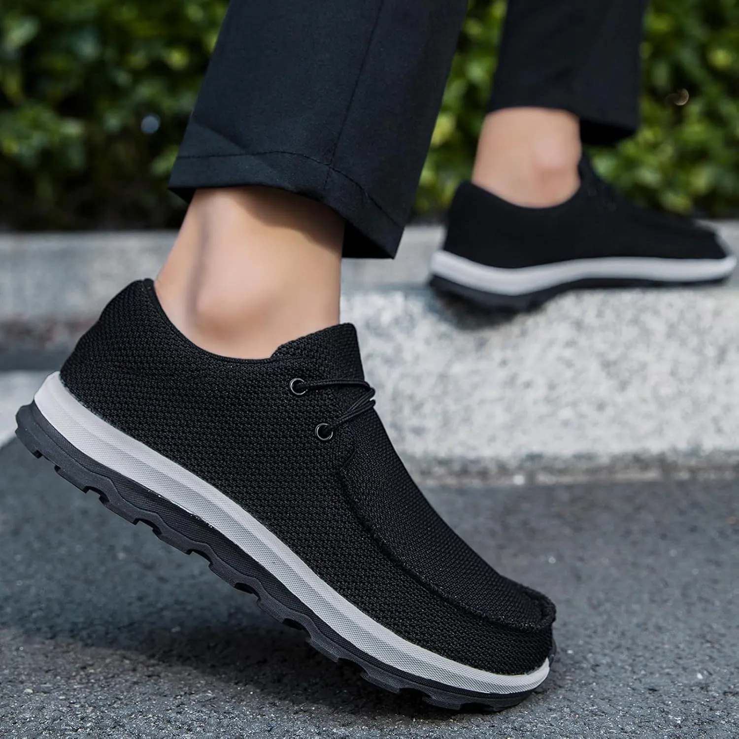 Mens Slip On Shoes Walking Loafers Casual Business Dress Wide Toe Box Sneakers Comfortable Trail Running Workout Tennis Gym Shoes