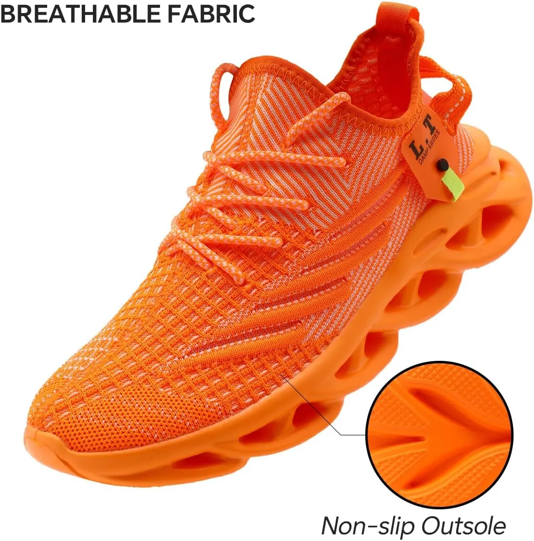 Mens Slip on Walking Running Shoes Non Slip Sneakers Work Sport Athletic Gym Sports Casual Fashion Lightweight Breathable