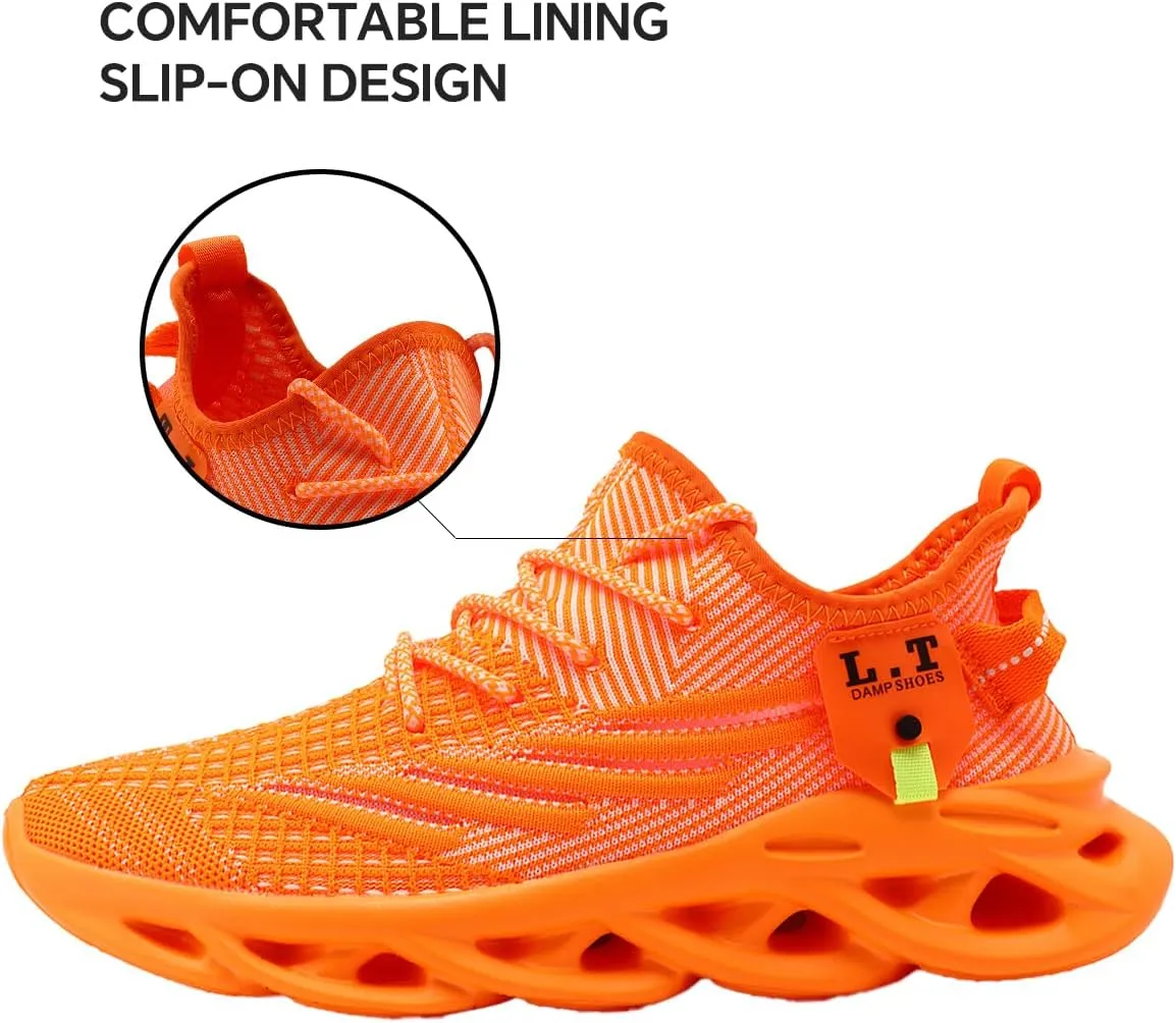 Mens Slip on Walking Running Shoes Non Slip Sneakers Work Sport Athletic Gym Sports Casual Fashion Lightweight Breathable