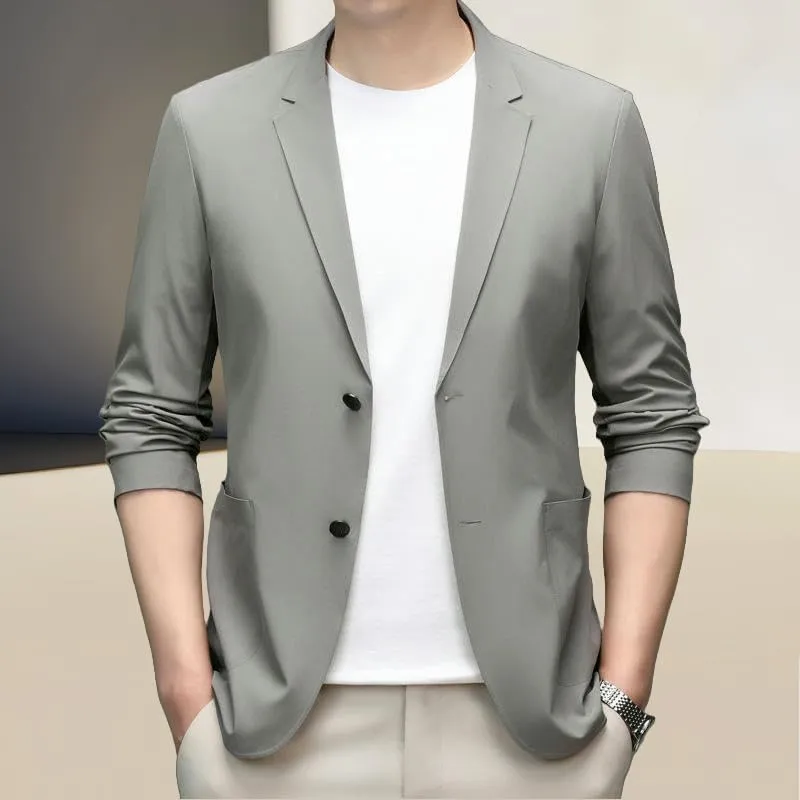 Men's Spring Seamless Casual Korean Style Blazer Jacket